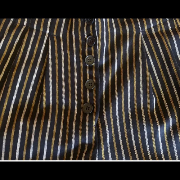 Topshop Navy Stripe Pants Trousers - Picture 3 of 4